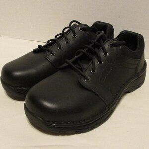 Red Wing Woman Size 5 Black Lace Up Oil Resistant Steel Toe Safety Work Shoes